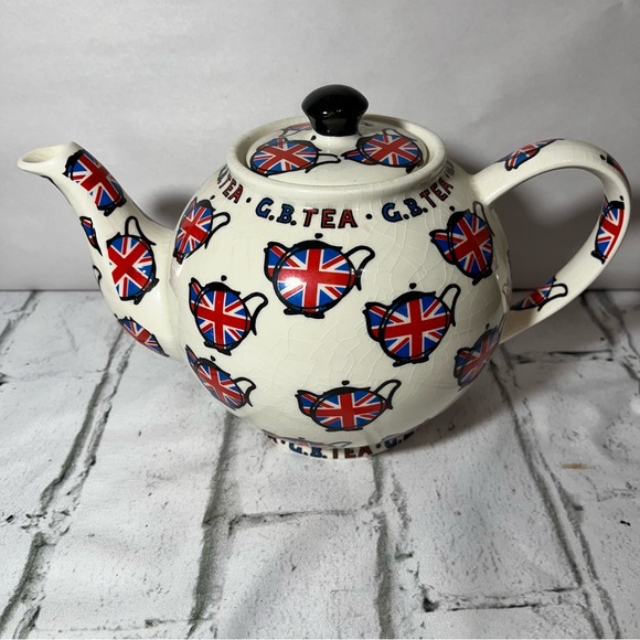 Vintage Paul Cardew DesignUsa Tea Pot W/Union JackFlag ,Summer Blend Coffee Lot - Picture 11 of 16